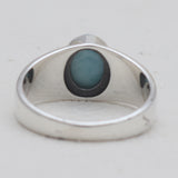 Natural Larimar Silver Designer Rings