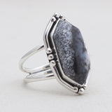 Dendritic Opal Sliver Rings