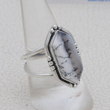 Dendritic Opal Sliver Rings