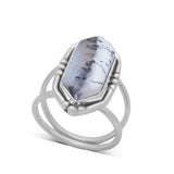 Dendritic Opal Sliver Rings