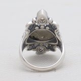 Pyrite Druzy Silver Rings