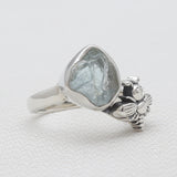 Natural Aquamarine Silver Rings