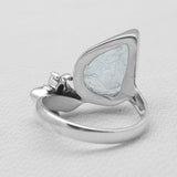 Natural Aquamarine Silver Rings