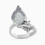 Natural Aquamarine Silver Rings