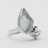 Natural Aquamarine Silver Rings