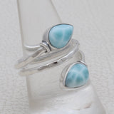 Larimar Silver Rings