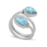 Larimar Silver Rings