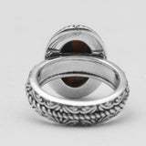 Rainbow Calsilica Silver Rings