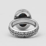 Rainbow Calsilica Silver Rings