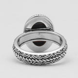 Rainbow Calsilica Silver Rings