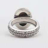 Rainbow Calsilica Silver Rings