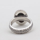 Rainbow Calsilica Silver Rings