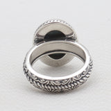 Rainbow Calsilica Silver Rings