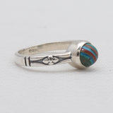 925 Sterling Silver Rainbow Calsilica Rings