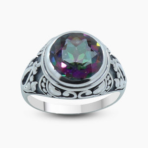 Mystic Quartz Silver Ring
