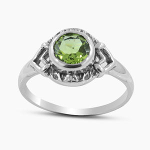 Peridot Silver Rings