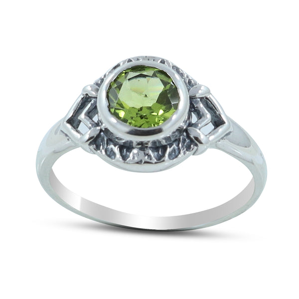 Peridot Silver Rings