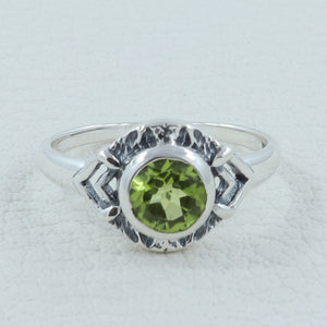 Peridot Silver Rings