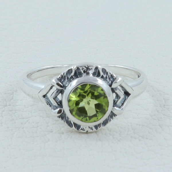 Peridot Silver Rings