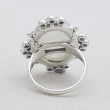 Rainbow Moonstone & Iolite Silver Rings