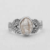 Natural Herkimer Quartz Silver Rings