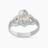 Natural Herkimer Quartz Silver Rings