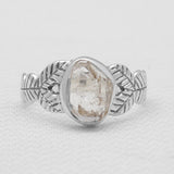 Natural Herkimer Quartz Silver Rings