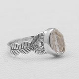 Natural Herkimer Quartz Silver Rings
