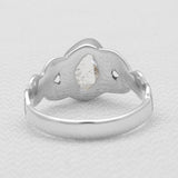Natural Herkimer Quartz Silver Rings
