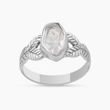 Natural Herkimer Quartz Silver Rings