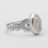 Natural Herkimer Quartz Silver Rings