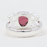 Natural Garnet Silver Rings