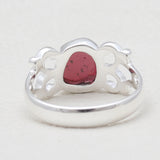 Natural Garnet Silver Rings
