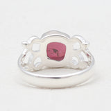 Natural Garnet Silver Rings