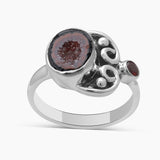 925 Silver Coconut Druzy Rings