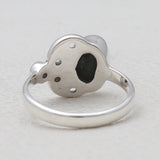 925 Silver Coconut Druzy Rings