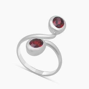 925 Sterling Silver Garnet Rings