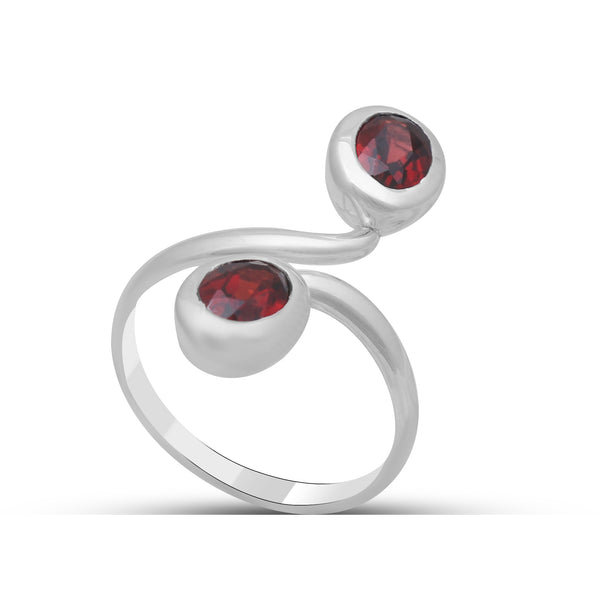 925 Sterling Silver Garnet Ring