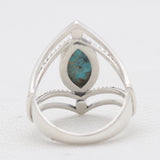 Natural Boulder Turquoise Silver Rings