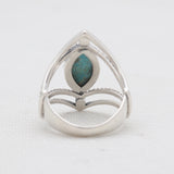 Natural Boulder Turquoise Silver Rings