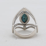 Natural Boulder Turquoise Silver Rings