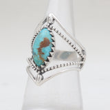 Natural Boulder Turquoise Silver Rings