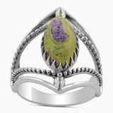 Natural Boulder Turquoise Silver Rings