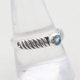 Natural Blue Topaz Silver Ring