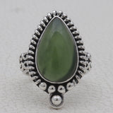 Nephrite Jade Silver Ring