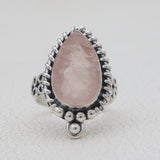 925 Starling Silver Rose Quartz Pendant Set