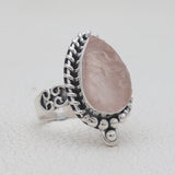 925 Starling Silver Rose Quartz Pendant Set