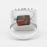 Turquoise Spiny Oyster Silver Rings