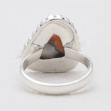 Turquoise Spiny Oyster Silver Rings