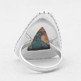 Turquoise Spiny Oyster Silver Rings